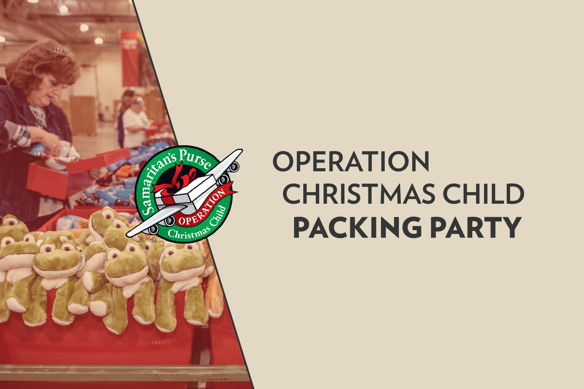 081523 Missions Operation Christmas Child Packing Party Web Event Header 725x420